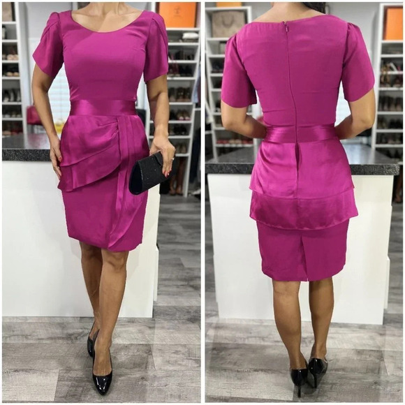 Temperley London Pink Designer Barbiecore Cocktail Dress $595 - Picture 3 of 13